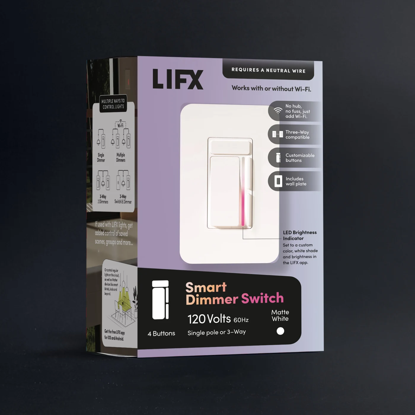 LIFX Smart Dimmer Switch 4 Button - White