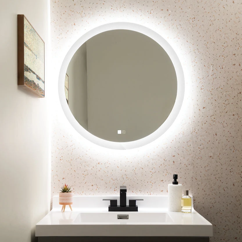 Seura Opus Round Lighted Mirror