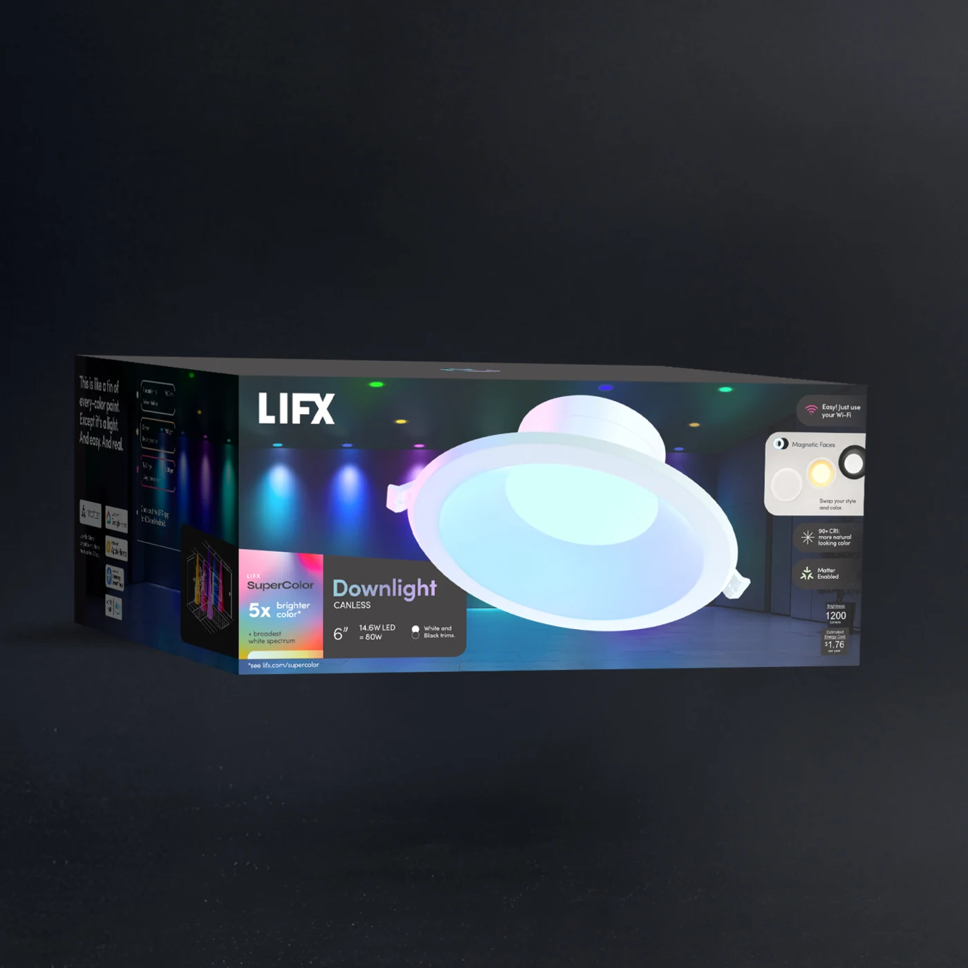 LIFX SuperColor 6" Downlight Canless - 1200 Lumens