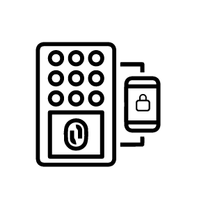 Smart access control (RFID, biometric, keypad)