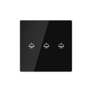 Natur Switch 3 Way Black Glass – Grey Surround