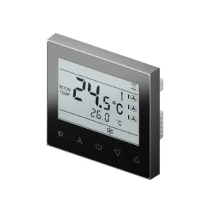 Nature Thermostat (Grey Frame – Black glass)